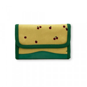 Wallet with Button Click BUSQUETS Green and Beige