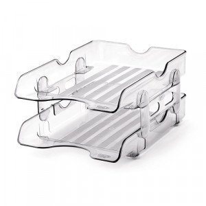 Document Tray MAS Two Tray Plastic Transparent