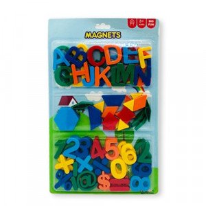 English letters and numbers and magnetic plastic engineering shapes