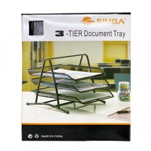 Document Tray SIMBA Silver Three Tray Metal