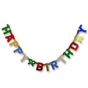 Party Decorations Happy Birthday Shine Letters