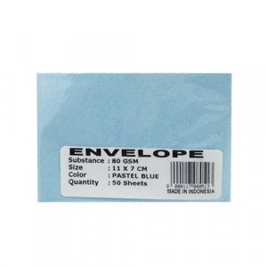 Blue Envelopes 7x11 cm 50 Pcs