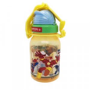 Lion Star Kids' Water Bottle (400ml) – Superman &amp; Batman Transparent Assorted Colors