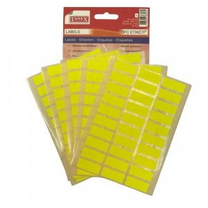 Office Label TANEX Phosphorescent Yellow 12 x 30 mm