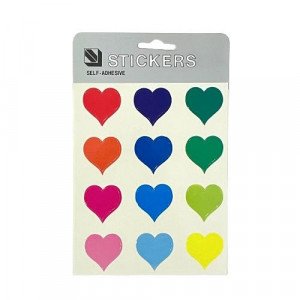 Rainbow Colorful Hearts Stickers