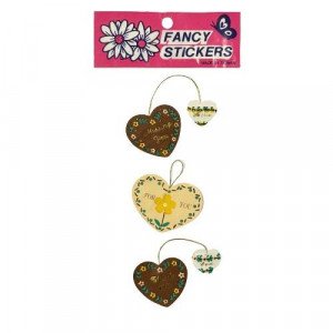 Small Congratulations Stickers Heart Shape