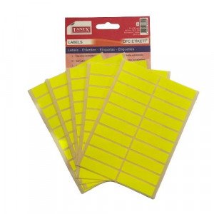 Office Label TANEX Phosphorescent Yellow 13 x 50 mm