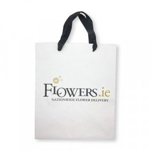 Gift Bag Paper Square 30x25x25 cm White
