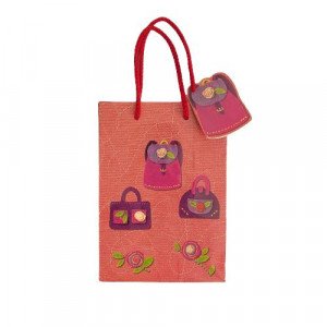 Paper Gift bag 22x16x8 cm Red Marigold with Card