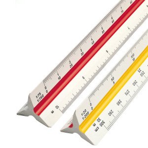Triangular Scale White Plastic T2 Large