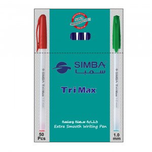 Set of 50 SIMBA Ballpoint Pens Triangle Shape 1 mm Blue