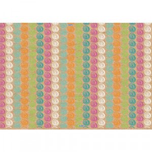 Kraft Gift Wrapping Paper 100 x 70 cm KESKIN Swirls Imprinted
