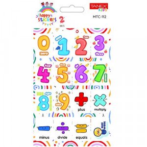 English Numbers Stickers TANEX