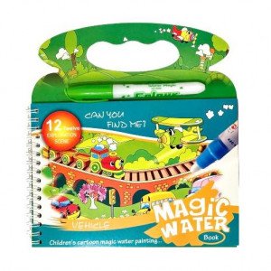 Water Magic Coloring Book With Pen Vehicle Shape