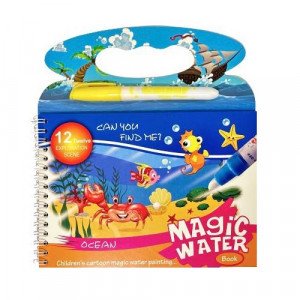 Water Magic Coloring Book With Pen Ocean Shape