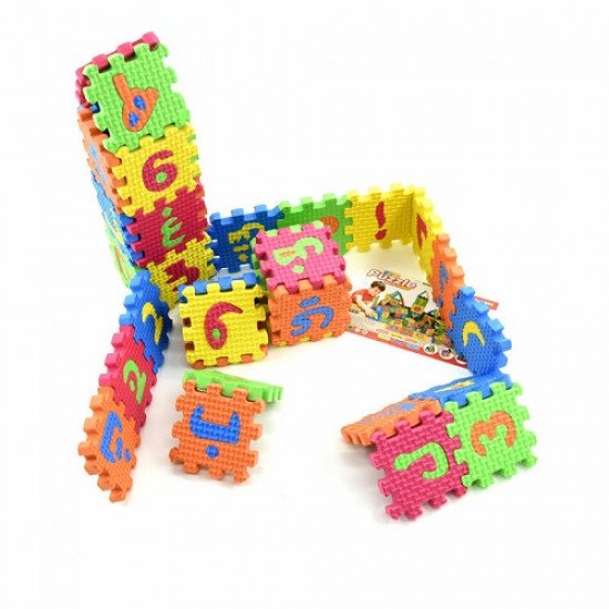 بازل حروف عربية وارقام فلين اسفنجي 8x8 سم