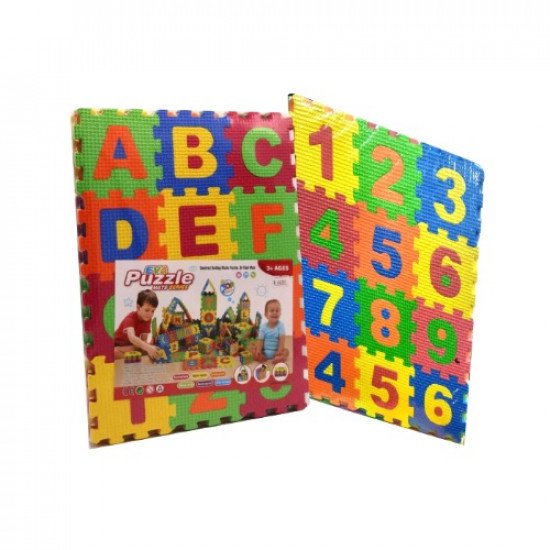 بازل حروف انجليزي وارقام فلين اسفنجي 8x8 سم