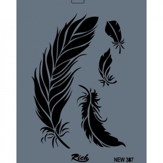 استنسل للأعمال الفنية  25×35سم ريتش 387
