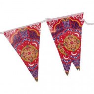 زينة حبل مثلثات رمضان احمر  2.5 متر شكل 1