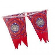زينة حبل مثلثات رمضان احمر  2.5 متر شكل 2