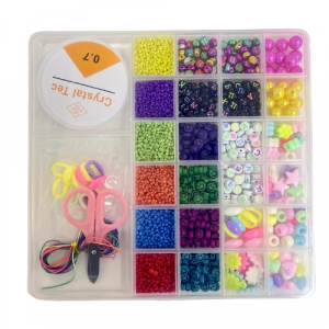 Various Beads Divided Box Square Shape With Tools