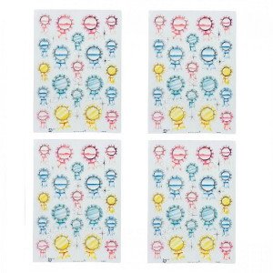 Medal Shape Stickers 4 Pieces