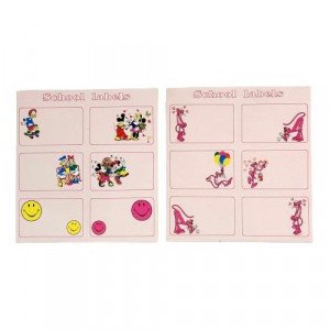 Mickey and the Pink Panther Name Stickers