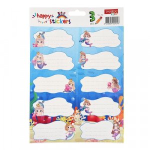 School Labels TANEX 10 Pcs Mermaid carton 