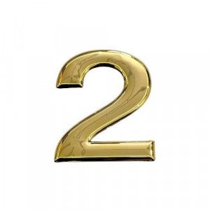Gold Number Stickers, Size 10 cm, Number 2