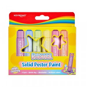 Pastel Solid Poster Paint KEYROAD 6 Colors