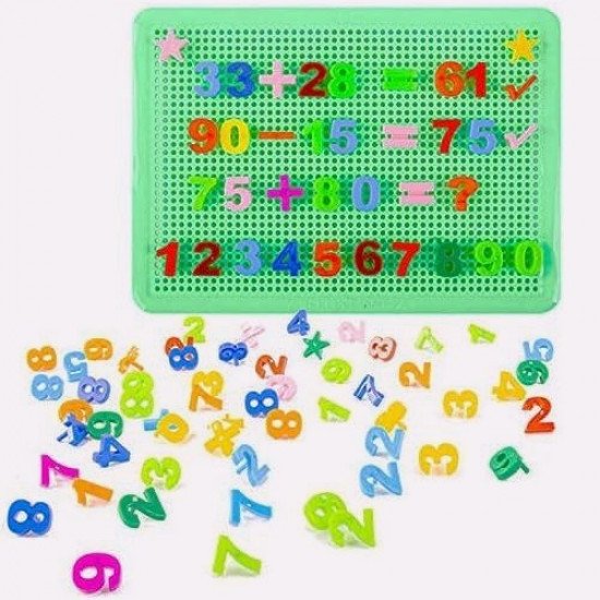 سبورة اطفال مخرمة مع ارقام انجليزية 28x20 سم بلاستيك