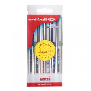 Uni Ball Eye Fine Roller Pen Set 6 pcs 0.7 mm Basic Colors