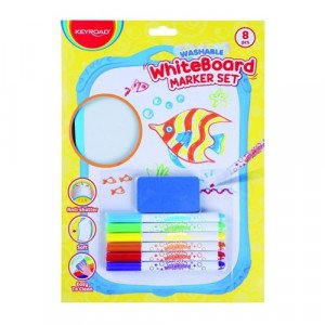   White Writing Board For Kids With Two Sides KEYROAD 28x20 cm With Pen