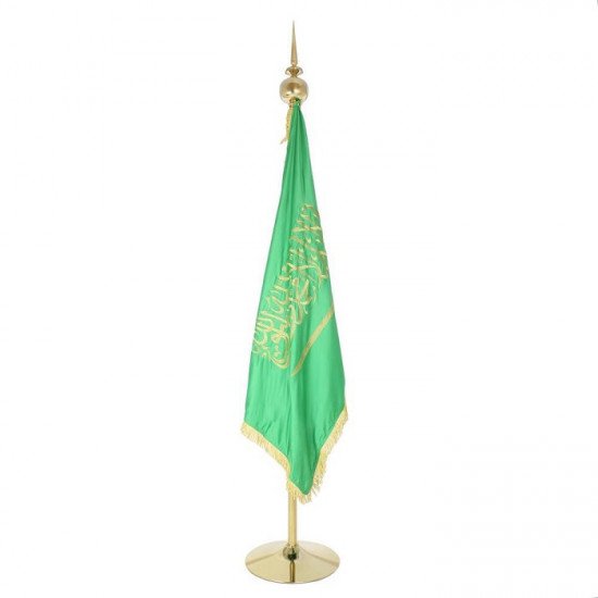 سارية علم معدن ذهبي برأس سهم كبير