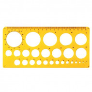 شبلونة هندسية اشكال دوائر 21.5×10.5 سم كوكاي