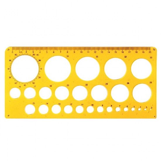 شبلونة هندسية اشكال دوائر 21.5×10.5 سم كوكاي
