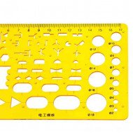 شبلونة هندسية اشكال كهرباء 18.5×10 سم كوكاي