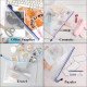 حافظة مستندات بلاستيك بسحاب A5 شفاف شبك