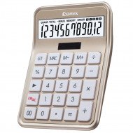 الة حاسبه مكتبيه ذهبيه مكونه من 12 رقماً كوميكس C-8s