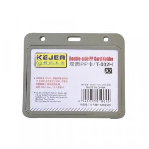  Card Holder Plastic Wide Double Sided 74×105 mm Grey