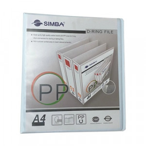 Ring Binder SIMBA 4 Rings 1.5 Inch (40mm) White A4