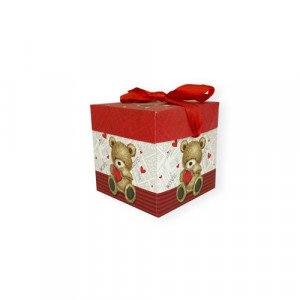 Gift Box Paper 10x10 cm Bear