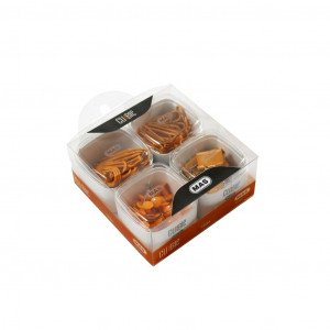 Boxes of Push Pins, Binder Clips, and Paper Clips MAS Orange