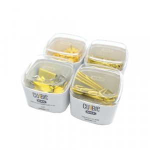 Boxes of Push Pins, Binder Clips, and Paper Clips MAS Yellow