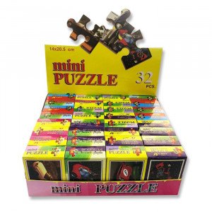 Puzzle Carton 32 Mini Boxes Assorted Cars