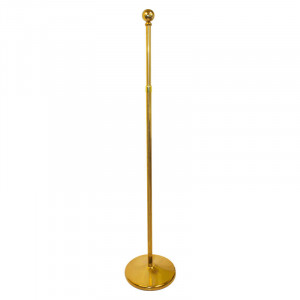 Gold Iron Flagpole with Round Head