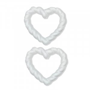 Foam Heart Discharger Twined 14 cm 2 Pis