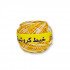 خيط كروشيه قطن مموج ابيض واصفر 50 جم دلتا