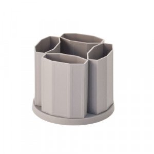 4Ways Adjustable Pen &amp; Pencil Caddy Acrylic Gray METRO 