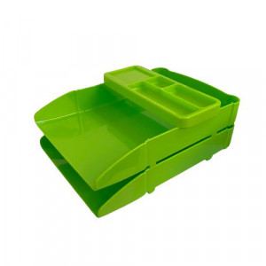 Document Tray METRO Two Tray Plastic Phosphorous Green